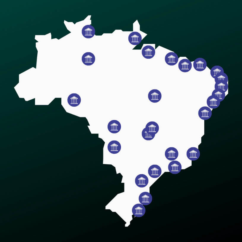 Presente em mais de 60 países